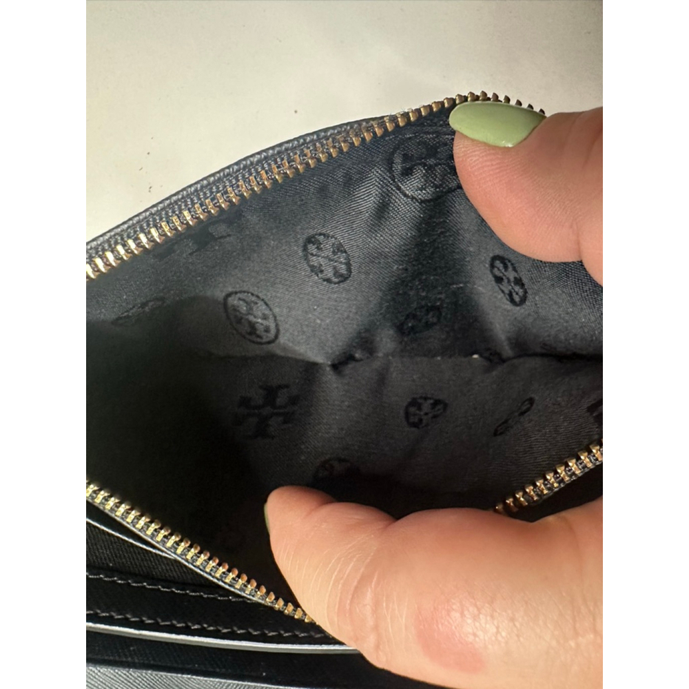 Women's Tory Burch Black Wallet with Gold Chain One Size - Picture 14 of 14